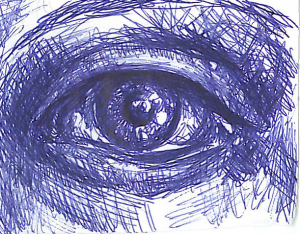 Peering through a wormhole...drawing by Renee Hoffman