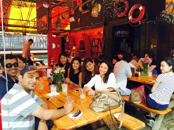 Students learning English in Boston visit Barking Crab Students learning English in Boston visit Barking Crab