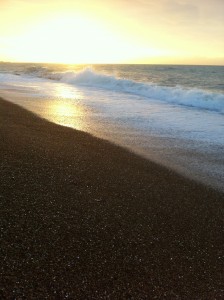 Mid-winter sunrise looking towards Brighton Marina