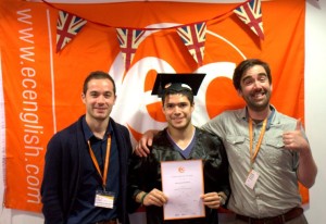 Felipe at his graduation! student 7