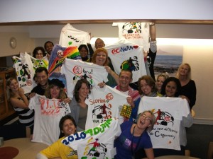 Teachers with their T-Shirts