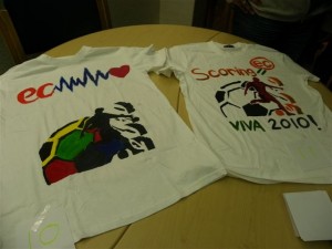 The winning T-shirt (right)