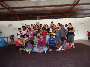 EC students with the children of the orphanage