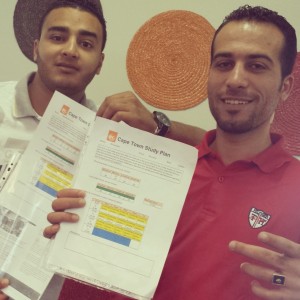 All smiles with their study plans!