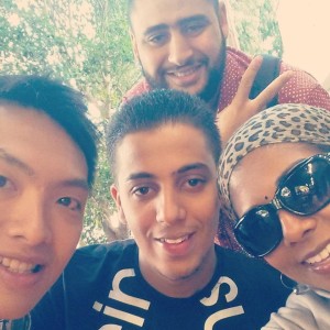 Abdul (back) pictured with Yank, Mohamed Abogila & Teacher Sheetal