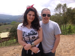 Pamela with her boyfriend, Douglas