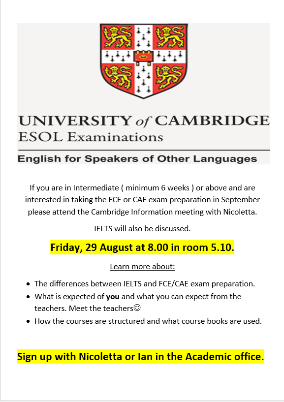 Cambridge poster for EC Cape Town
