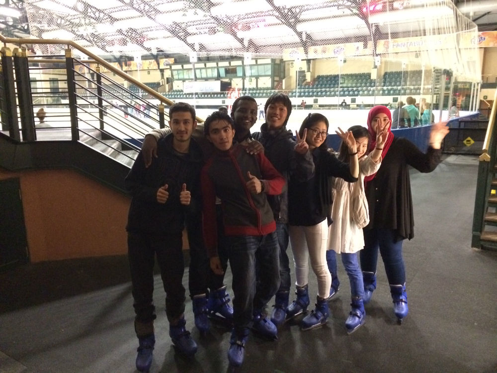 EC Cape Town students taking a short break from the ice.