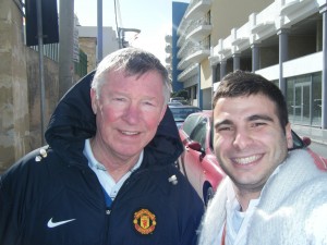 Sir Alex Ferguson and Matthew Bezzina Sir Alex Ferguson and Matthew Bezzina