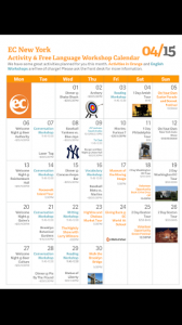 April's Activity Calendar