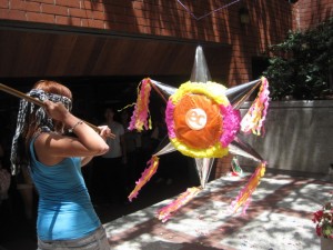 may57 Julie tries to hit the EC pinata.