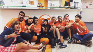 Student Ambassadors having some fun at school.