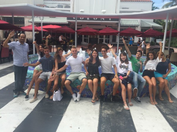 Kathy's Upper Intermediate class discuss their many experiences while studying at EC Miami