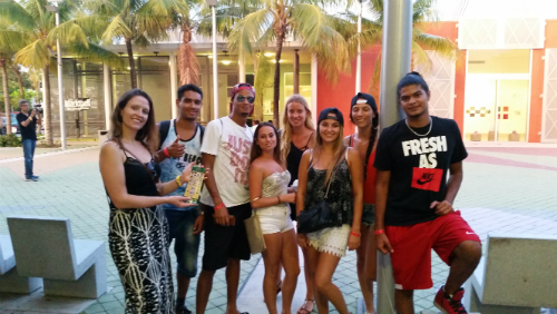 Students learning English in Miami were given the opportunity to learn about different cultures through their music