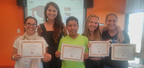 A group of students participated the Youth Language Link; a partnership between EC Miami and City of Miami Beach