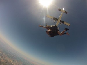 Jenny in the air.