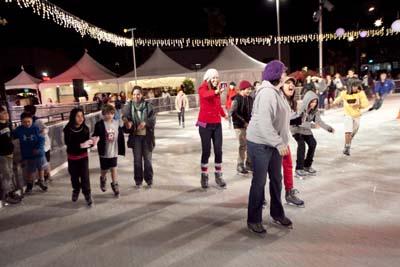Ice Skating by the beach?!