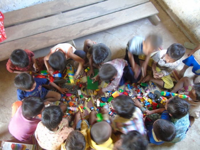 Local children in ban huoy