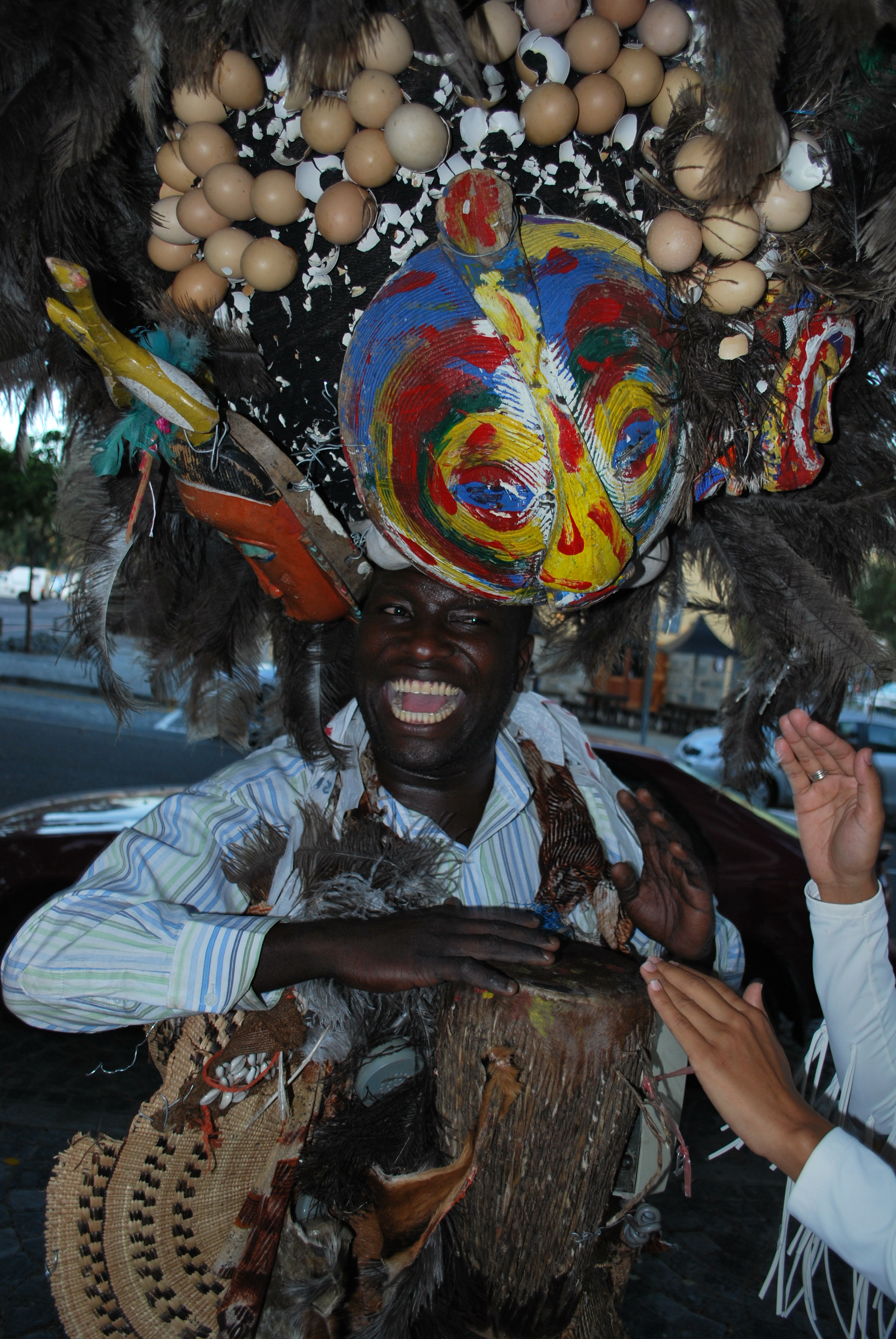 The Egg Man Keeping the party goers entertained!