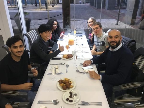 EC Cape Town students enjoying their dinner EC Cape Town students enjoying their dinner