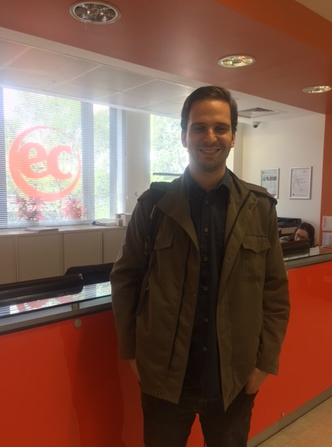 Cristobal is learning English in England with EC London