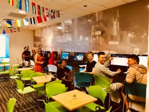 Students in the lounge