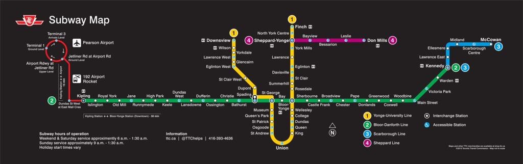 New TTC Subway Map - EC Toronto Blog