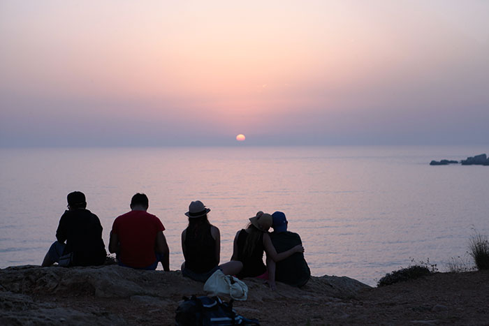Watching the sunset over Mdina while studying English at EC Malta