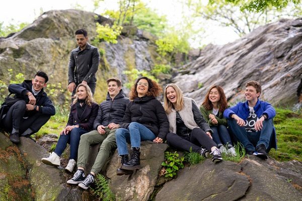 Estudiantes en el Central Park