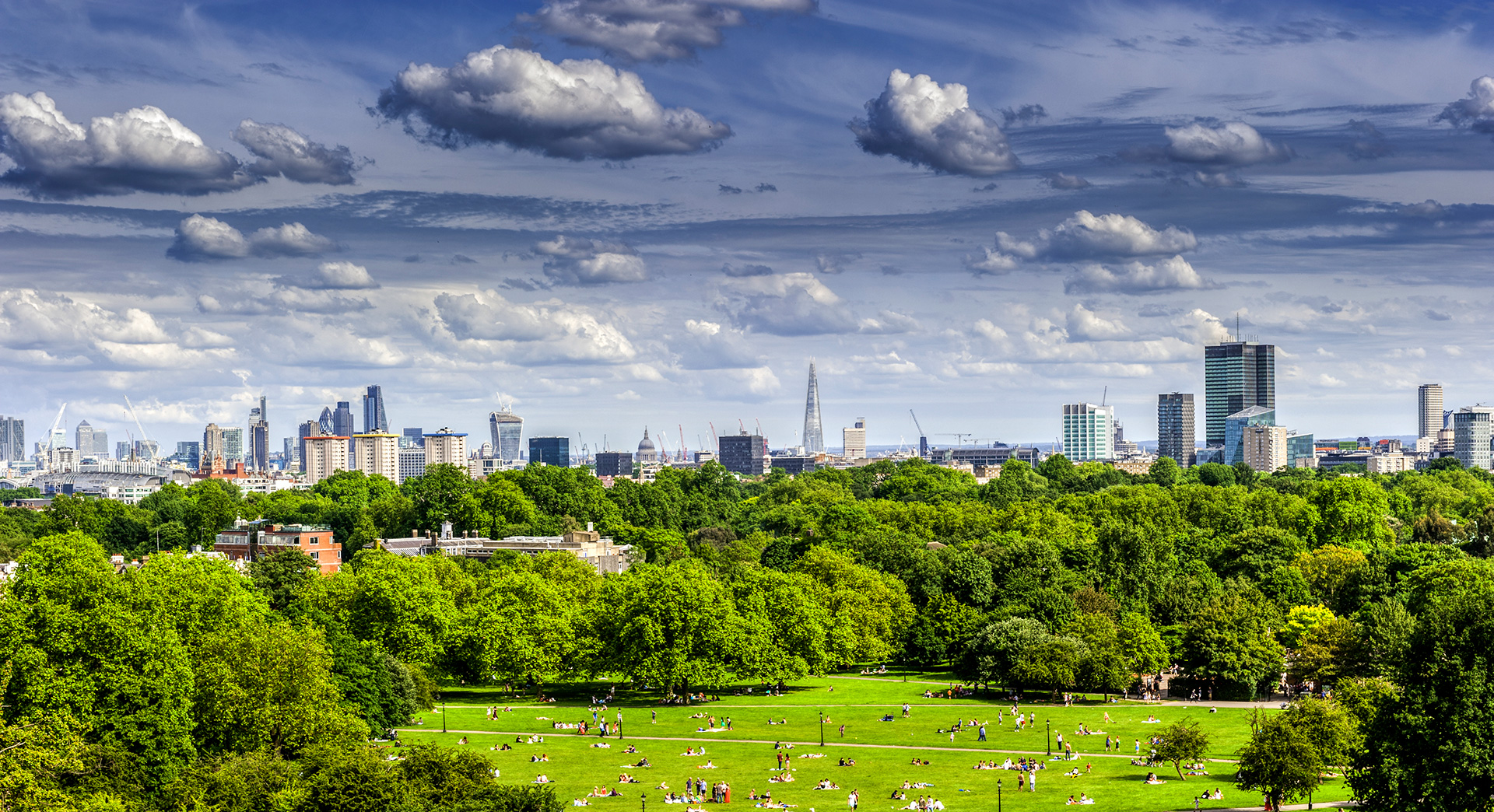 Vista da Primrose Hill, vicino a Camden Town, Londra