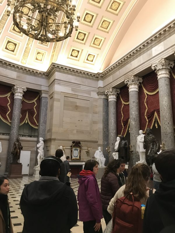 Students visit the US Capitol